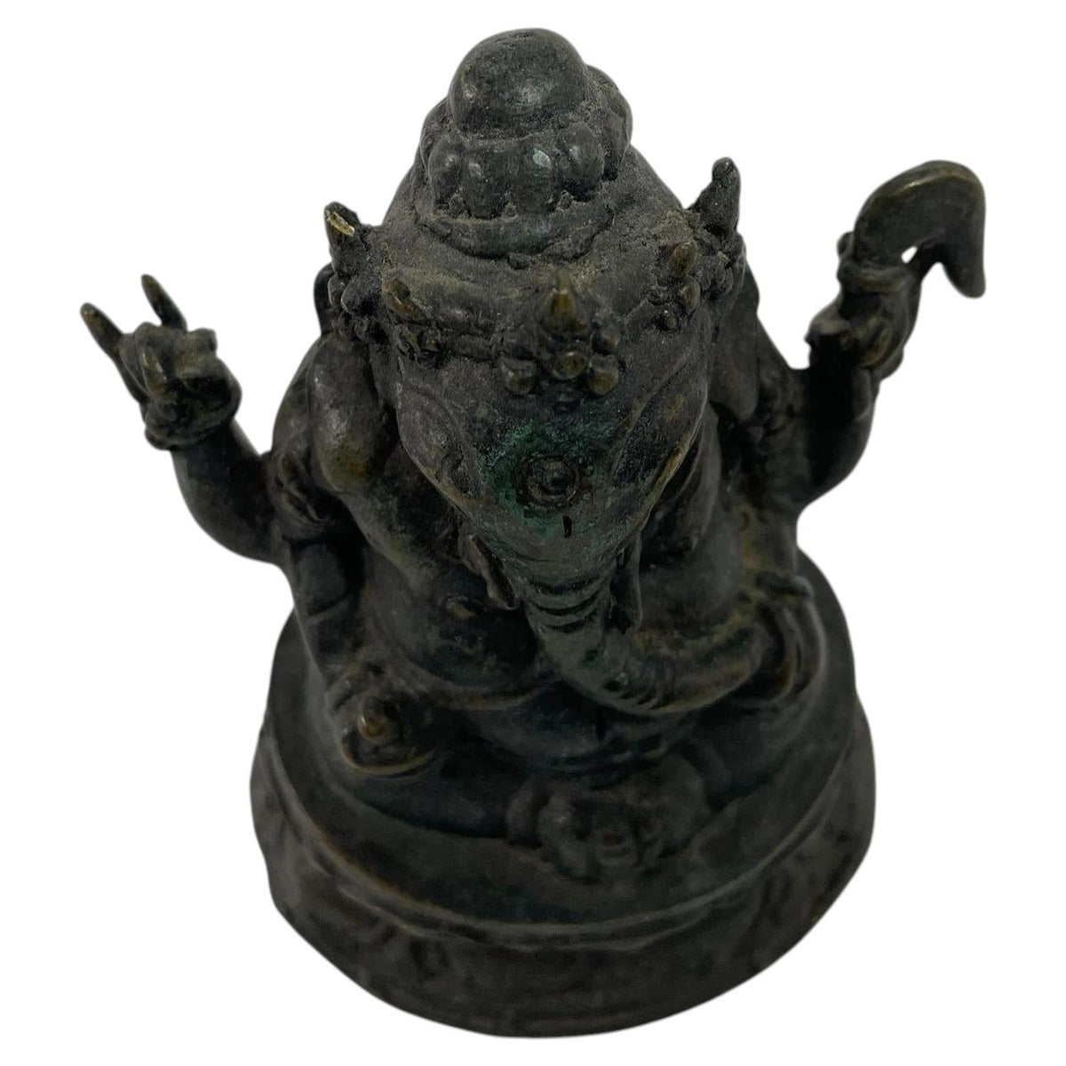 Bronze Statue Sculpture of Ganesh Indian or Nepalese Bronze Hindu Statue