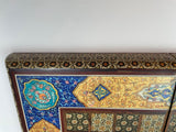 Moorish Persian Inlaid Micro Mosaic Backgammon and Chess Board