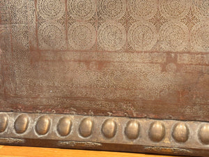 Antique Islamic Mughal Copper Metal Tray Oversized