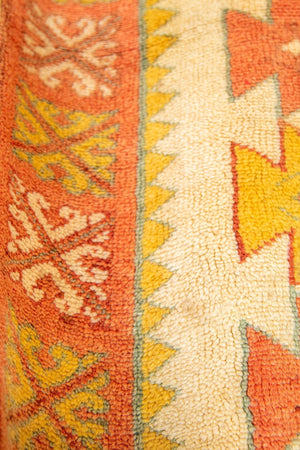Moroccan Orange Vintage Beni MGuild Rug 1960s