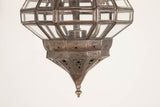 Vintage Moroccan Clear Glass Lantern Moorish Granada Spanish Style