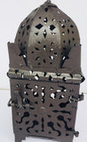 Moroccan Hurricane Metal Candle Lantern Indoor or Outdoor