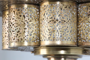 Moroccan Moorish Alhambra Brass Chandelier