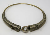 Traditional Silver Torque Necklace Chocker from Rajasthan India