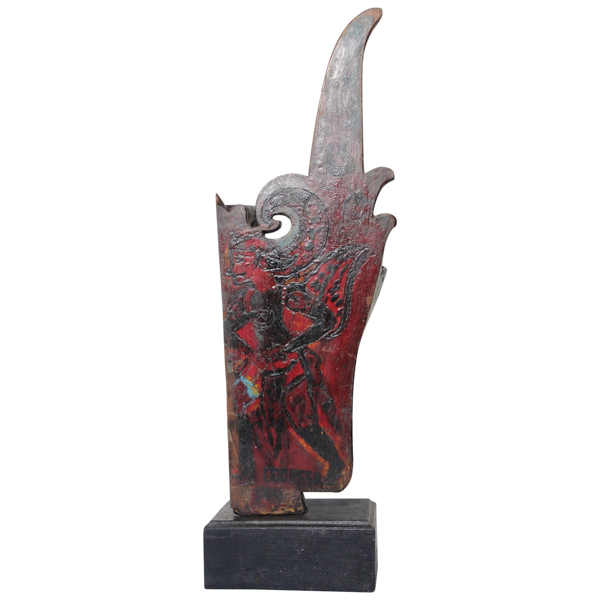 18th Century Hand-Carved Wood Temple Fragment from Rajasthan, India — main image