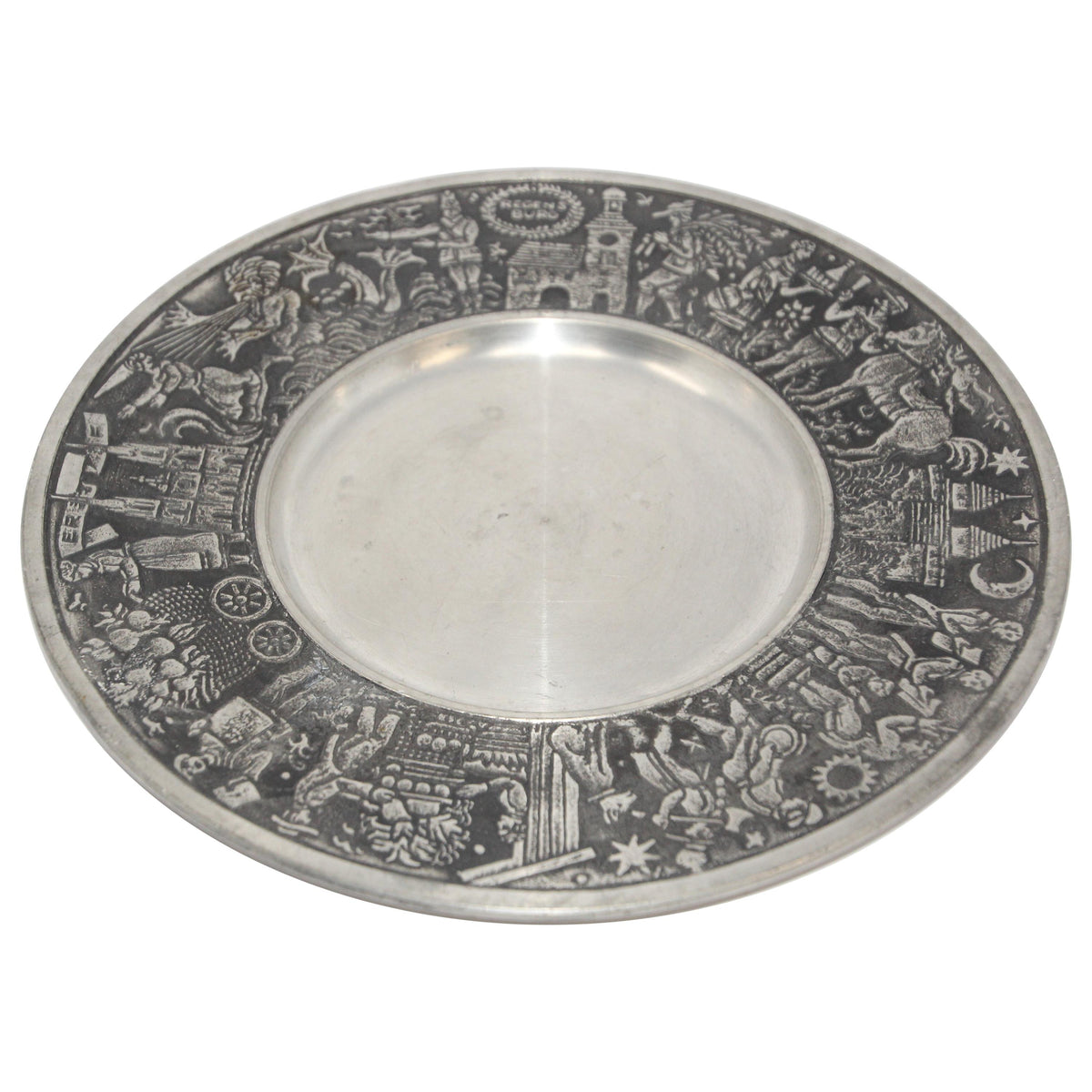 Hand Graved Metal Plate Regensburg Bauhaus Industrial Style — main image