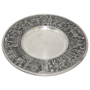 Hand Graved Metal Plate Regensburg Bauhaus Industrial Style