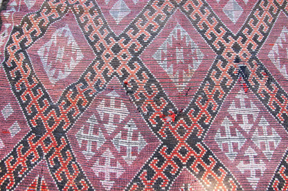 1960s Vintage Moroccan Berber Rug by Berber Tribes, Hand-Woven Wool