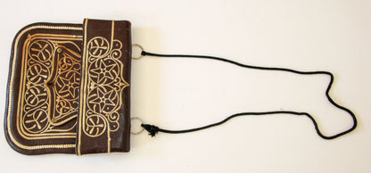 Collectible Vintage Hand-tooled Leather African Berber Tribal Moroccan Bag 1960