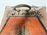South Indian Netturpetti Jewelry Box, Teak & Brass, Circa 1950