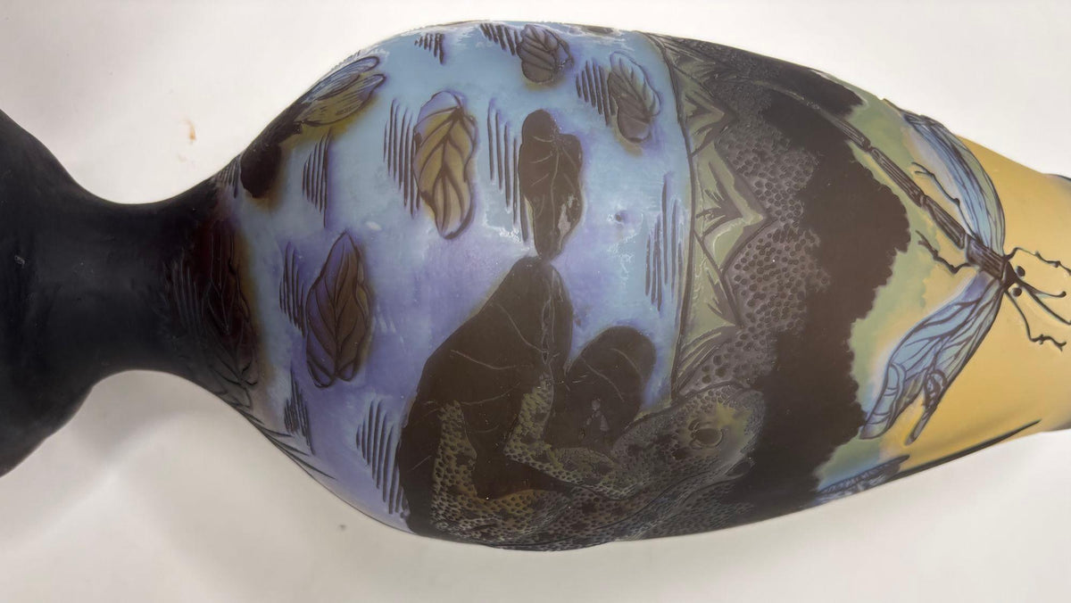 Art Nouveau Cameo Vase Signed Emile Galle 14 inches — additional view 20