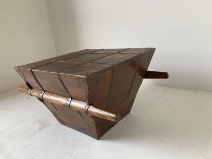 Antique Chinese Elmwood Rice Measure Basket, Handcrafted, Circa 1880 — additional view 20