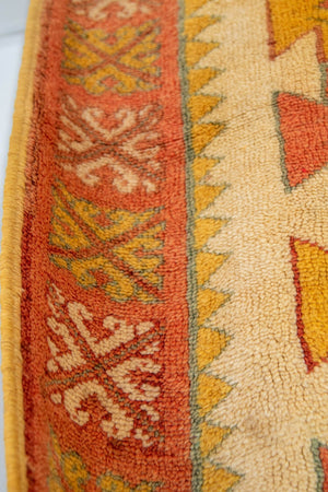 Moroccan Orange Vintage Beni MGuild Rug 1960s