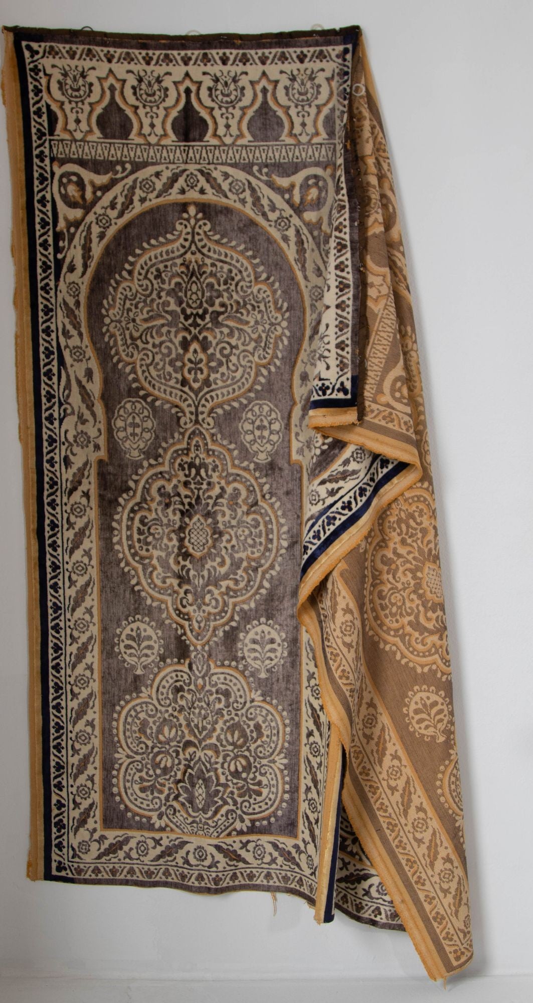 Antique Moroccan Moorish Silk Textile Tapestry Wall Hanging Hiti 19th C.