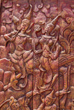 Antique Monumental Asian Hand-Carved Wooden Decorative Mural Panel 8ft