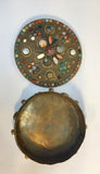 Large Vintage Agate Inlaid Moorish Wedding Jewelry Dressing Box
