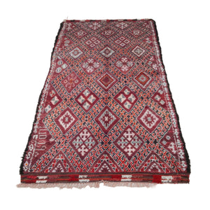 1960s Vintage Moroccan Berber Rug by Berber Tribes, Hand-Woven Wool