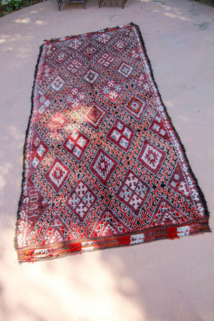 1960s Moroccan Berber Rug Pink Vintage Rehmana Marrakech Carpet