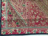 Large Mughal-Style Embroidered Silk Textile, Rajasthan, India, circa 1950