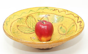 Glazed Islamic Hispano-Moresque Earthenware Dish Yellow Bowl