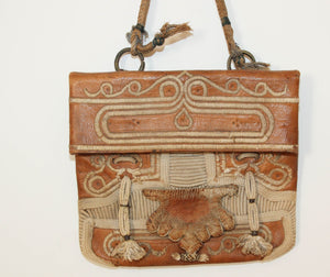 Leather African Tribal Moroccan Shoulder Bag