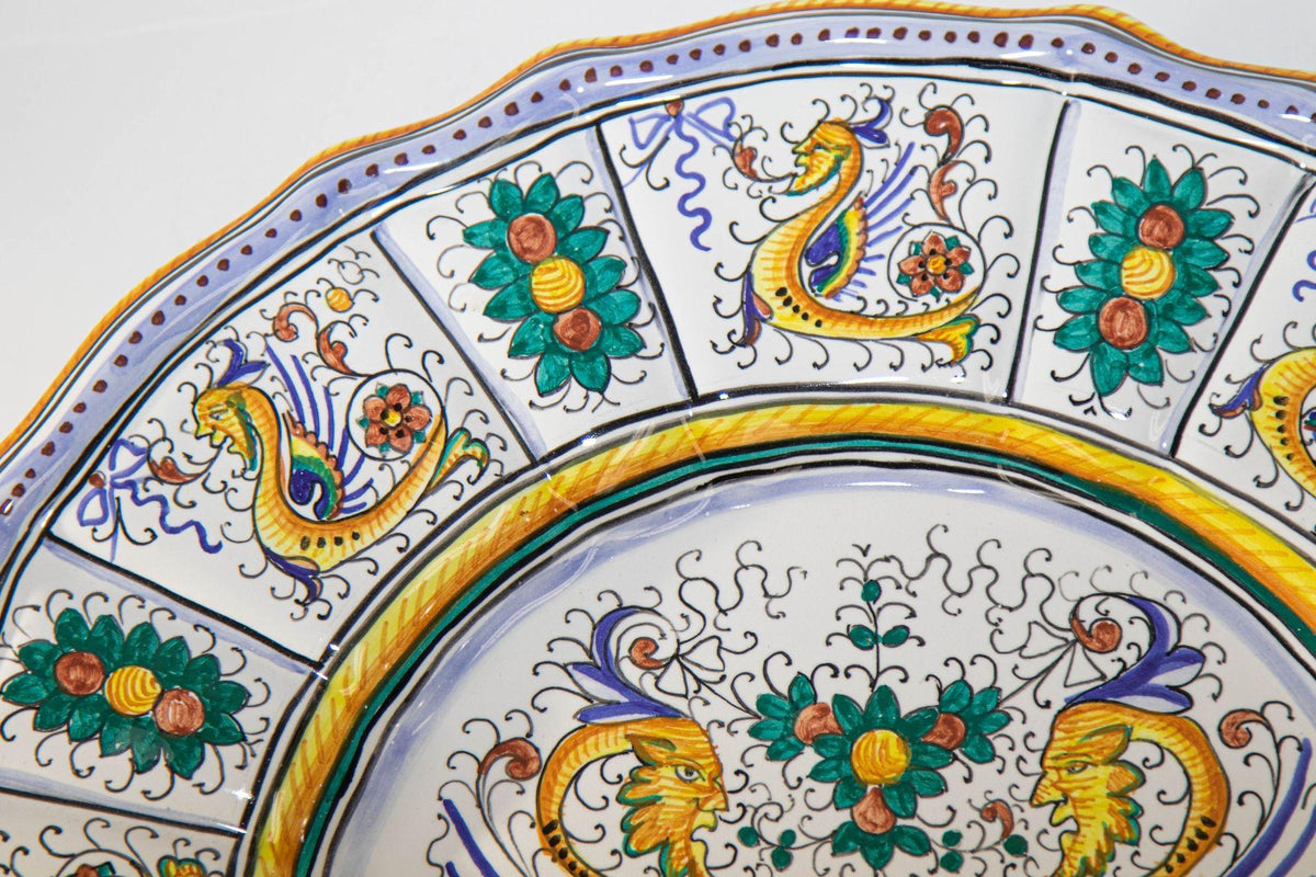 Majolica Deruta Raffaellesco Decorative Ceramic Wall Plate 14'75 inches — additional view 2