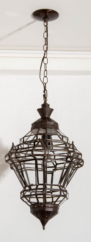 Moroccan Clear Glass Lantern in Moorish Style
