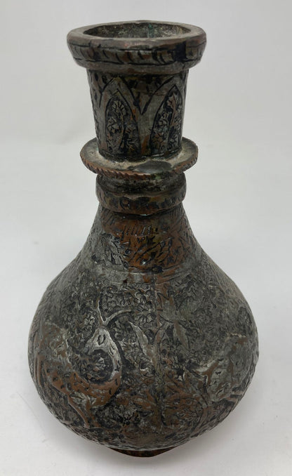 19th Century Tinned Copper Indo-Persian Islamic Vase