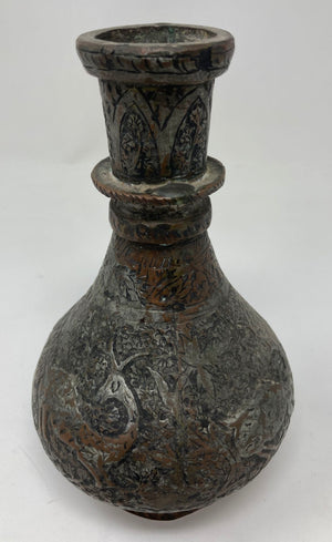 19th Century Tinned Copper Indo-Persian Islamic Vase