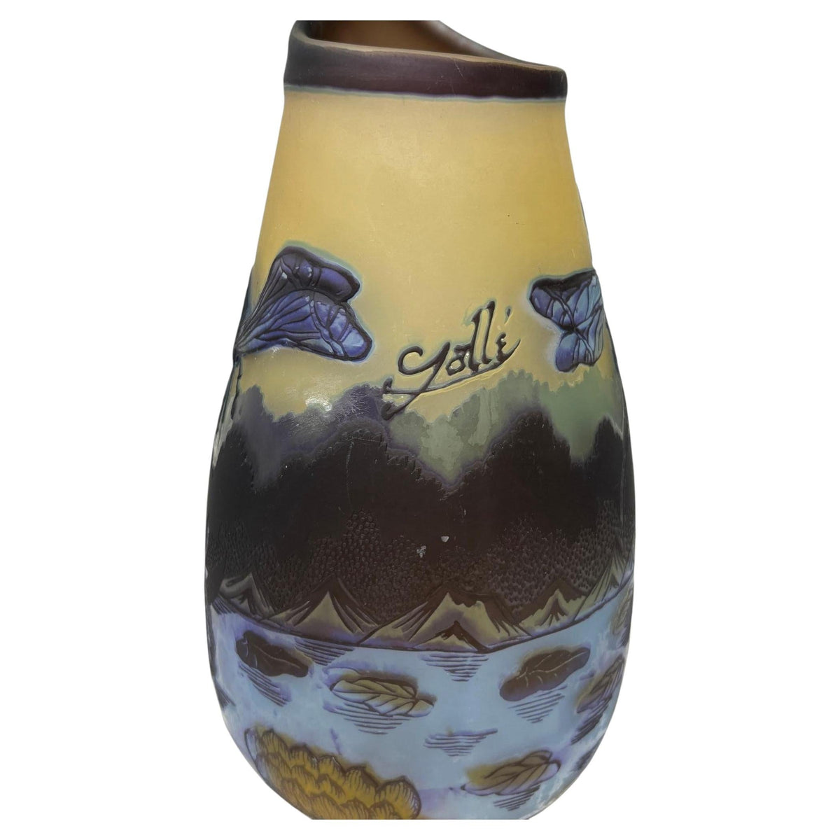 Art Nouveau Cameo Vase Signed Emile Galle 14 inches — additional view 19