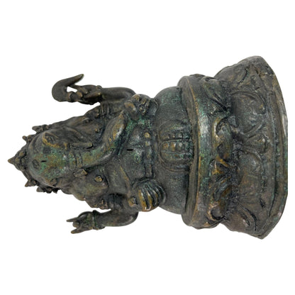 Bronze Statue Sculpture of Ganesh Indian or Nepalese Bronze Hindu Statue