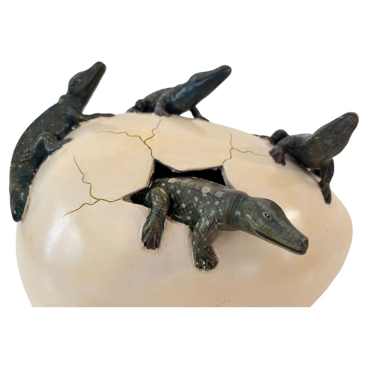 1980s Vintage Ceramic Hatching Alligators by Nacho Mejia, Mexican Art — additional view 8