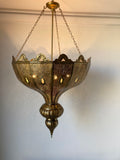 Large Vintage Brass Moroccan chandelier
