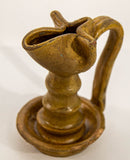 Antique Islamic Persian Nishapur Style Ceramic Glazed Oil Lamp
