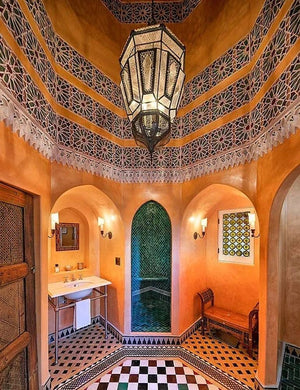 Moroccan Moorish Vintage Hanging Light Fixture