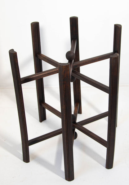 Moorish Islamic Brass Tray Table, Handcrafted in Spain, 1920s Design