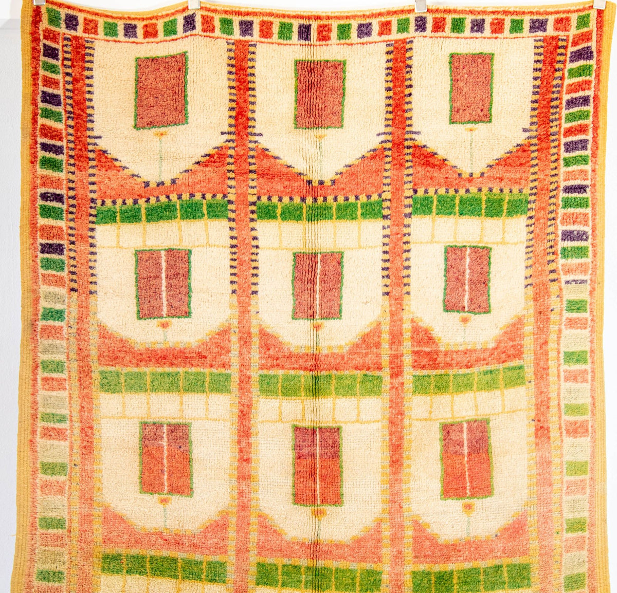 Vintage Moroccan Beni Mguild Runner Rug, Hand-Woven Wool, 1980s