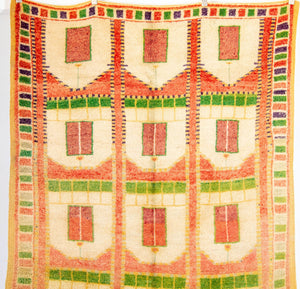 Moroccan Orange Wool Rug by the Beni MGuild Morocco 1980s