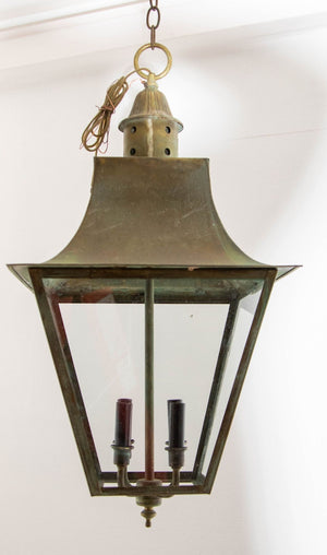 Verdigris Copper Brass Hanging Hall Lantern