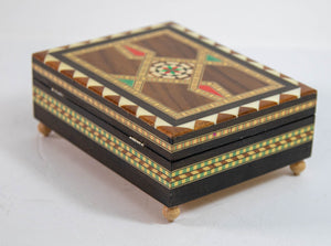 Granada Moorish Spain Inlaid Marquetry Jewelry Music Box