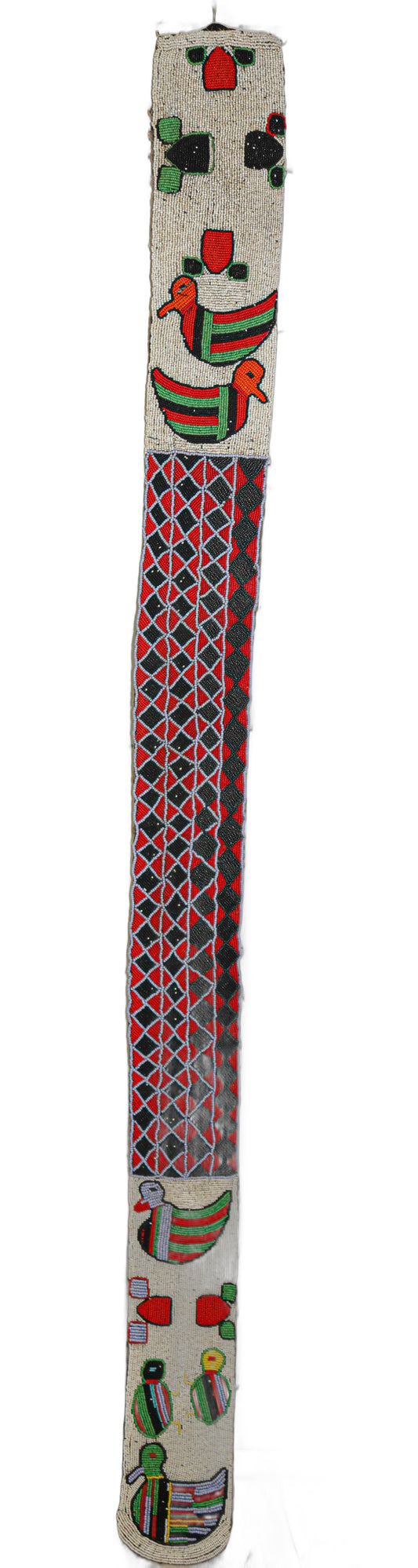 African Yoruba Diviner's Beaded Wall Hanging Panel Sash 1950 — additional view 2
