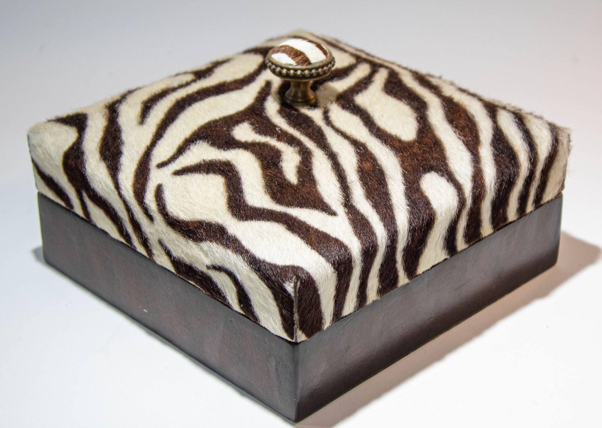 Maitland Smith PostModern Zebra Hide Box 1980's