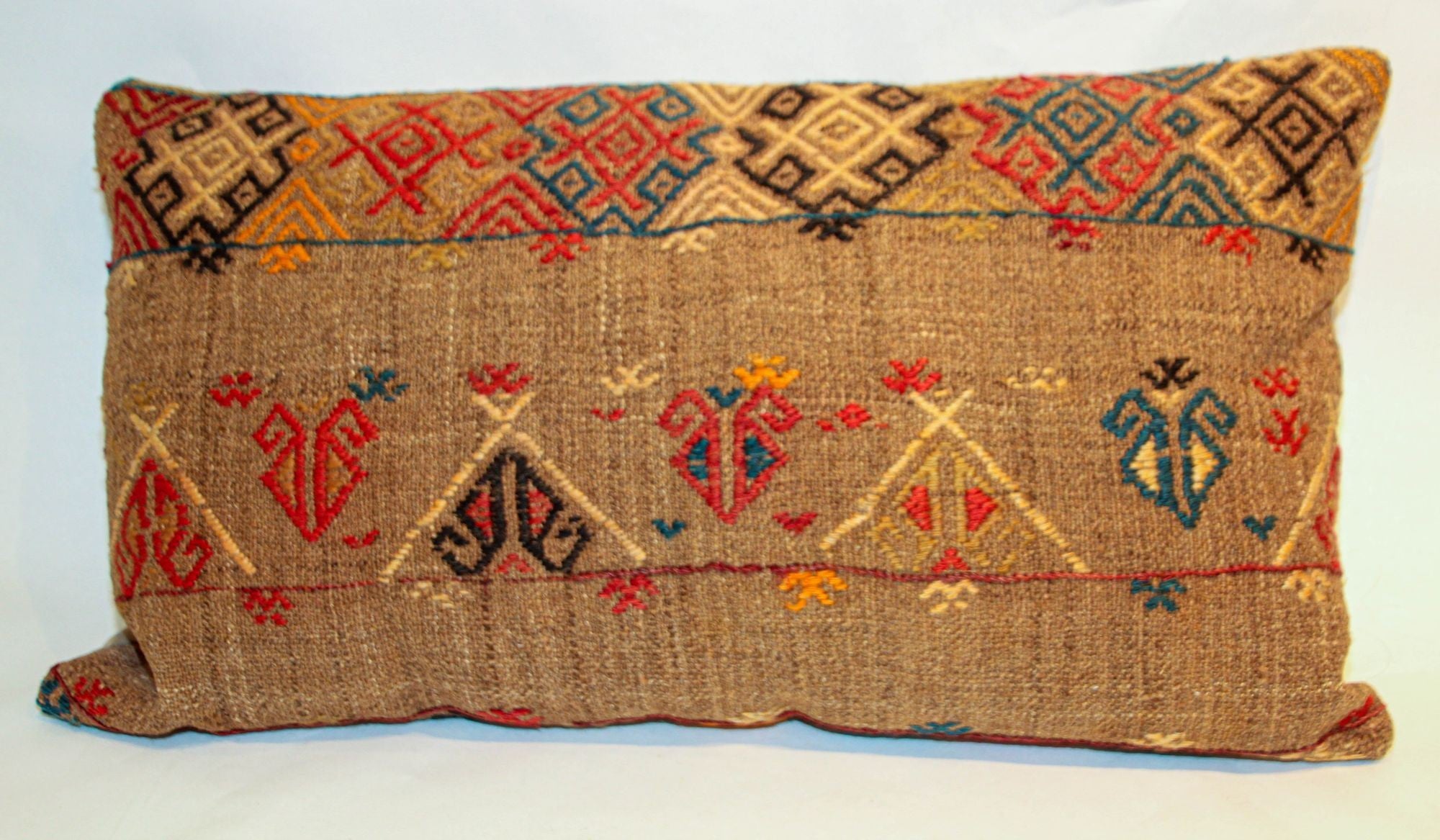 Vintage Moroccan Berber Pillow Hand-woven Rug Pillow