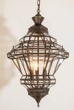 Vintage Moroccan Clear Glass Lantern Moorish Granada Spanish Style