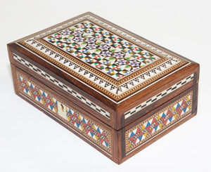 Middle Eastern Mosaic Moorish Box Inlaid