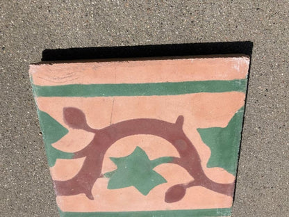 Moroccan Handcrafted Encaustic Cement Tile, Moorish Design, 1980