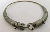 Traditional Silver Torque Necklace Chocker from Rajasthan India