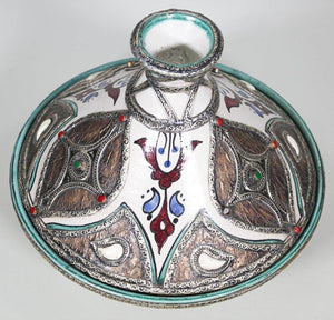 Moroccan Ceramic Tajine from Fez