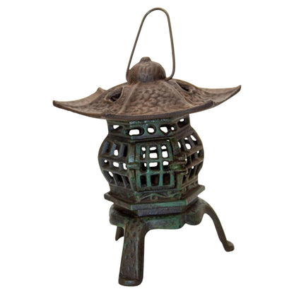1940s Japanese Iron Pagoda Candle Lantern, Hand-Crafted Japonisme — Japan