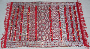 1960s Moroccan Vintage Berber Textile with Sequins North Africa, Handira